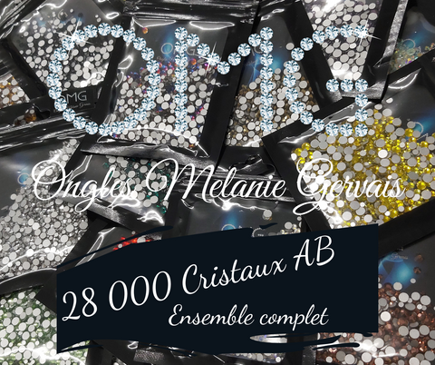 Bijoux 1400 mcx ou ensemble 28 000 cristaux AB